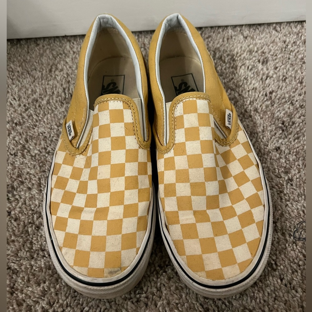 Yellow Checkerboard Vans